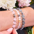 Quartz en fleur de cerisier | Argent | Bracelet de perles de pierres précieuses curatives